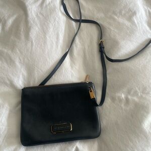 Marc By Marc Jacobs Black Crossbody Bag with Gold Accents